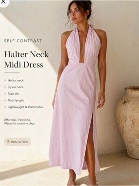 Self Contrast Midi Dress